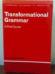 TRANSFORMATIONAL GRAMMAR 詳細資料